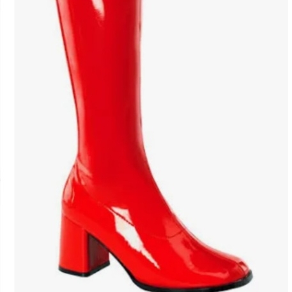 Red Women's Knee-High GoGo Boots